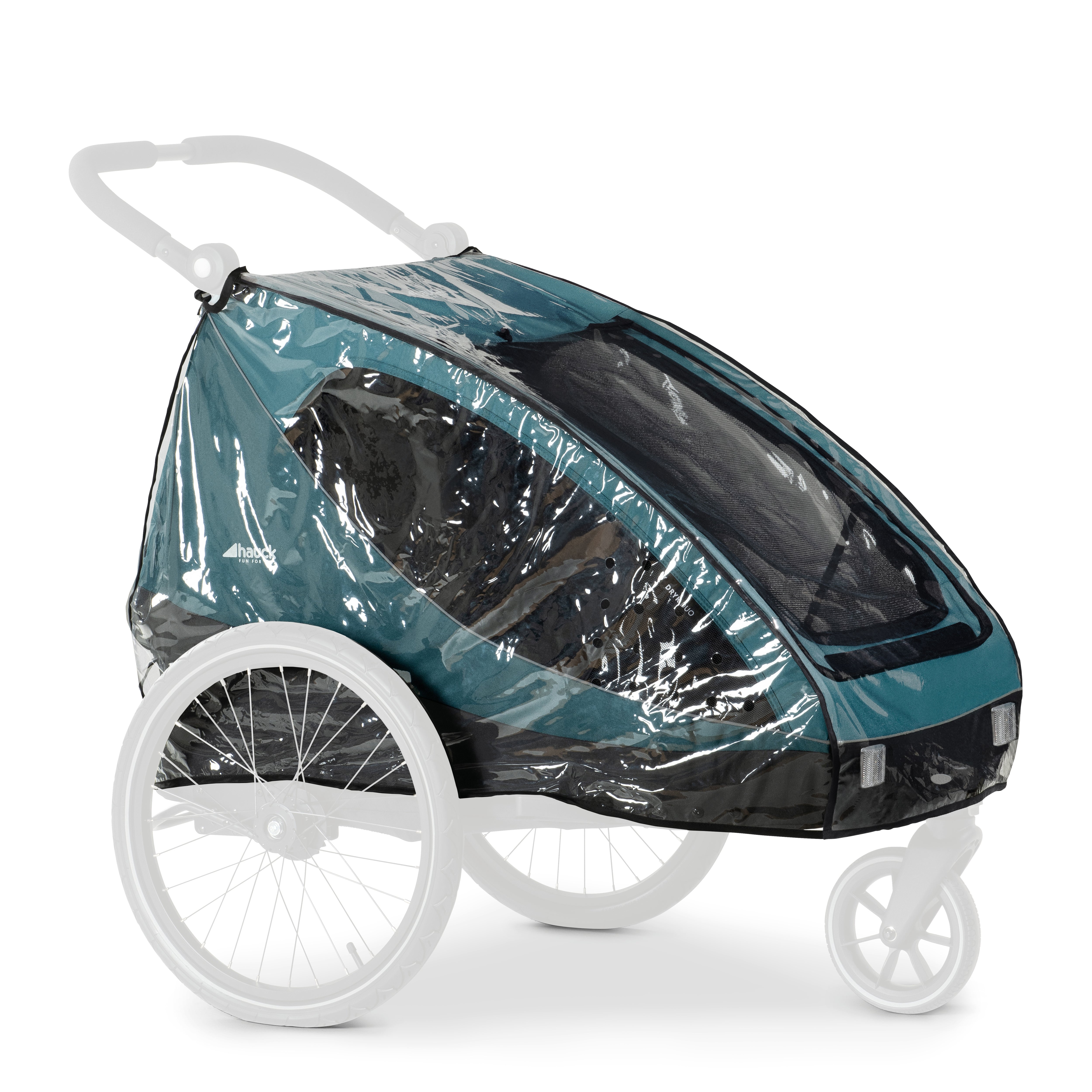 verdeck fahrradanhänger Dryk Duo Raincover – hauck Onlineshop